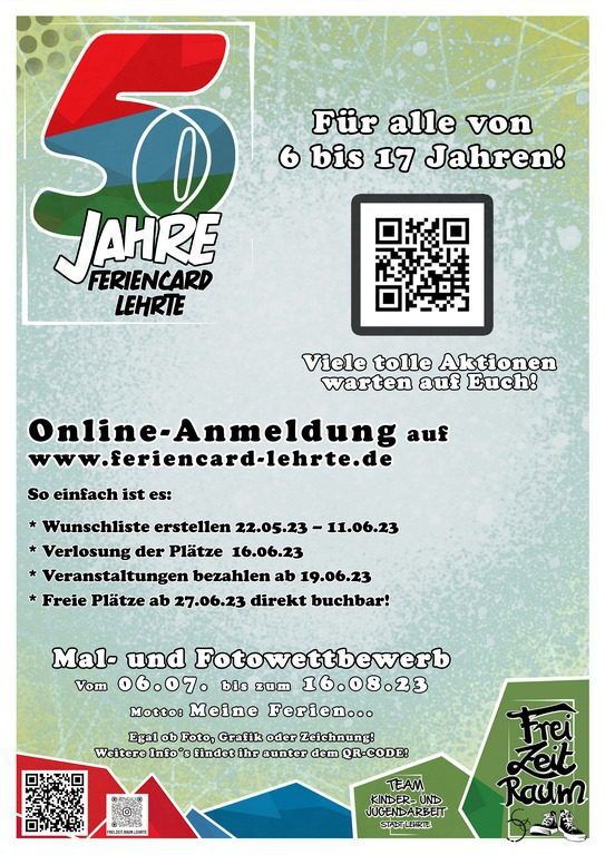 Feriencard Lehrte 2023