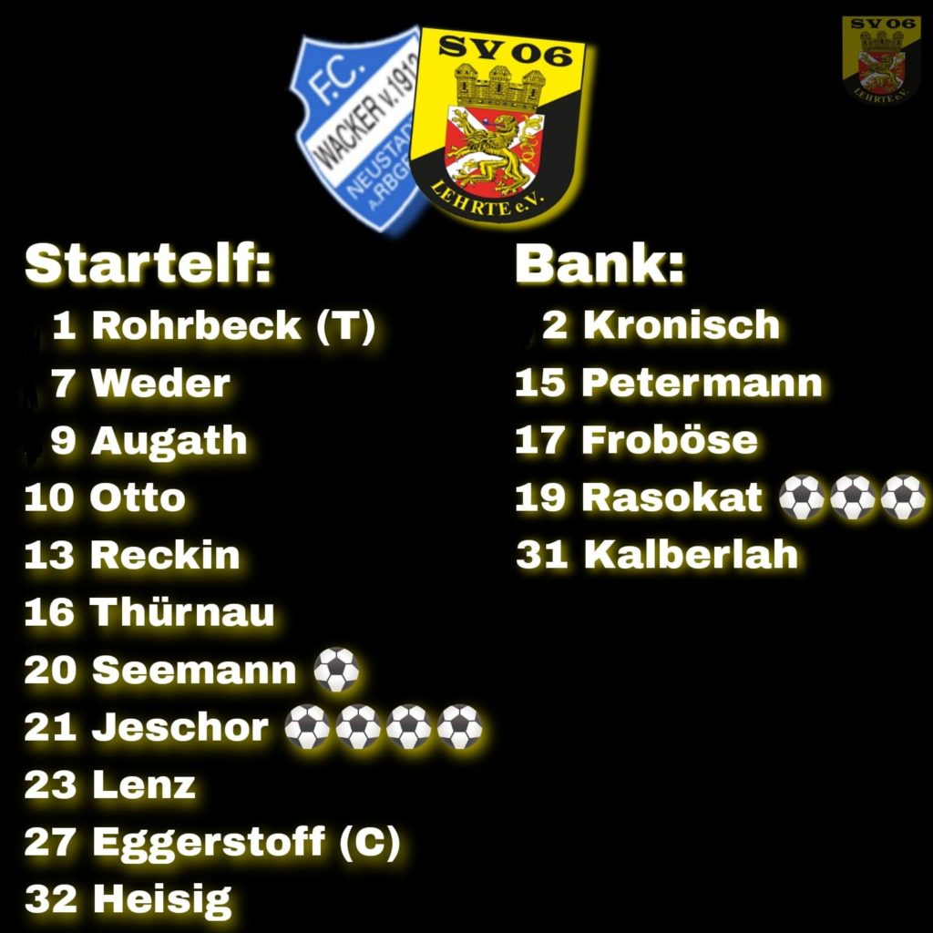 Spieltag FC Wacker Neustadt - SV 06 Lehrte