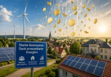 Erneuerbare stärken Kommunen finanziell © KI-Generiert - Erneuerbare stärken Komunen